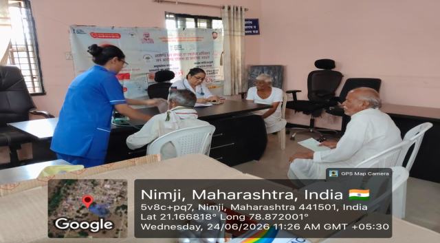 CFree Health Check-up Camp was held at Nimji Village, Kalmeshwar on 24.06.2026 (Wednesday) from 10:30 AM to 12:30 PM